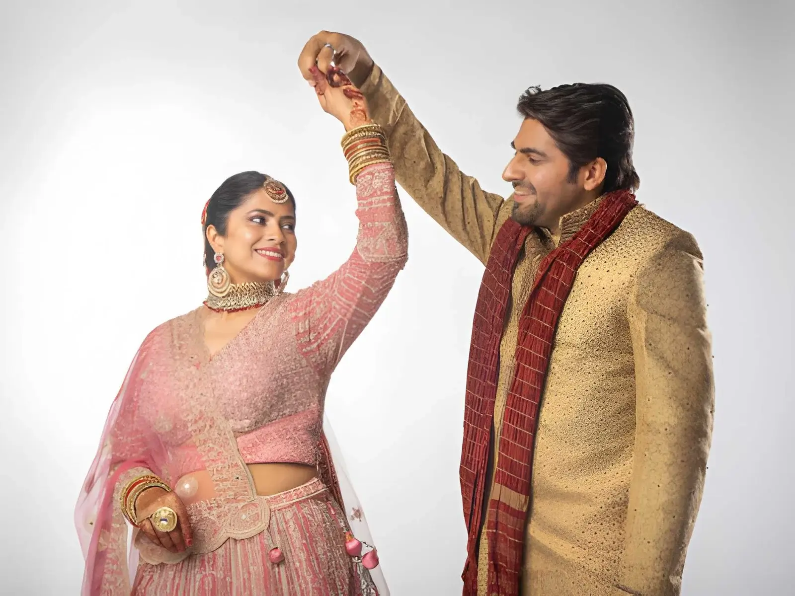 Couple practicing Bollywood wedding dance choreography in Mississauga